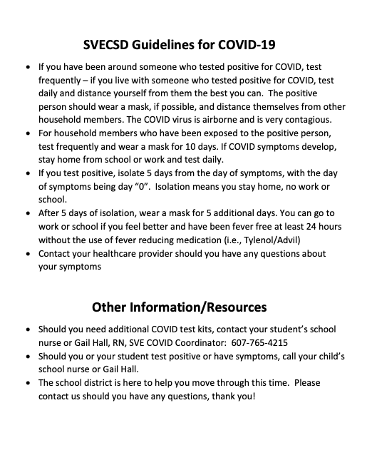 COVID info